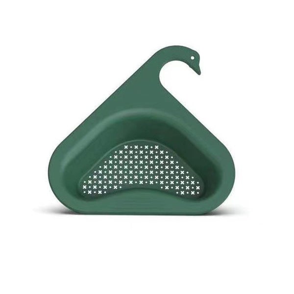 Kitchen Sink Filter Shelf Triangular Strainer Fruit Vegetable Drainer Rack Green Carousel 1