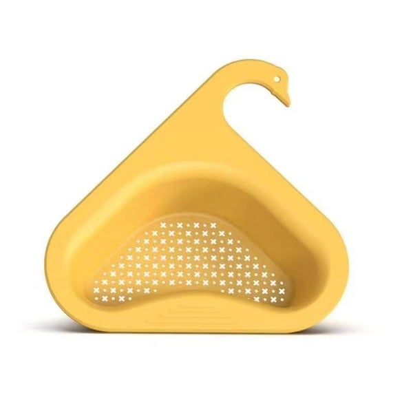 Sink Filter Shelf Triangular Strainer Fruit Vegetable Drainer Rack Yellow Carousel 1