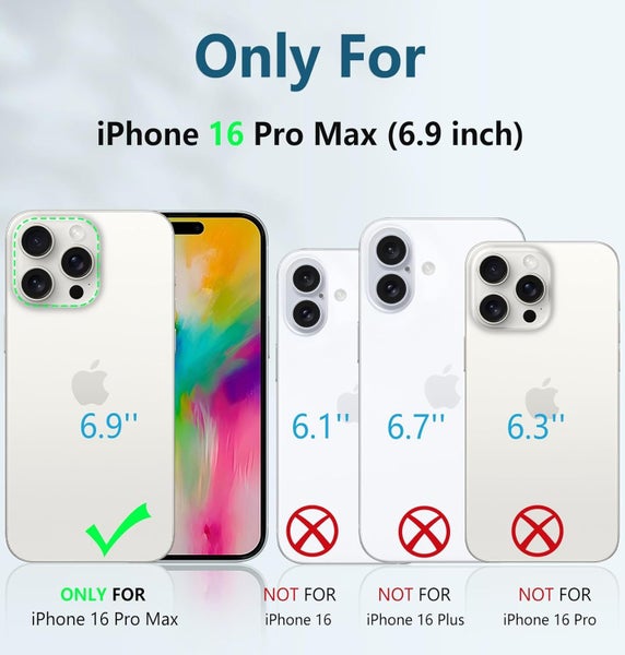 Card Slots Holder Shockproof Phone Case Cover for iPhone 16 Pro Max Carousel 2