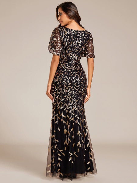 Eliza tulle and sequin gown in black/gold s12 Express NZ Wide64637472453249111