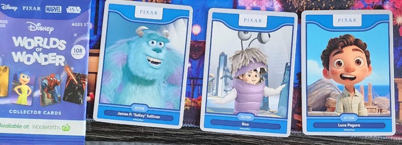 Woolworths Disney World of wonder cards x3 Carousel 1