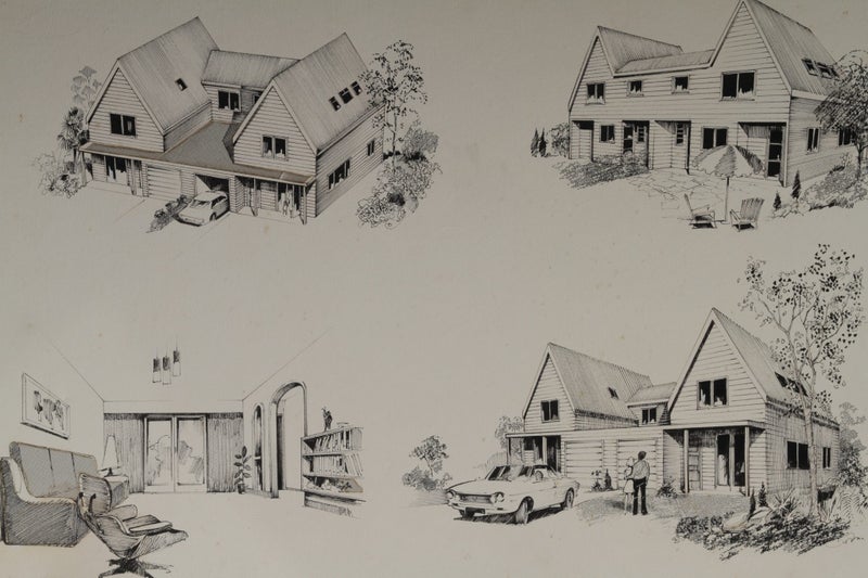 1960s Architectural Drawing Carousel 2