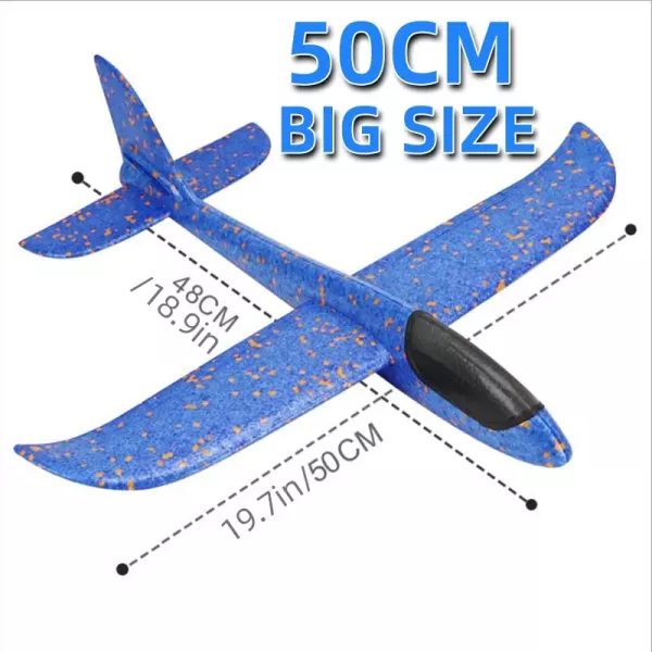 50CM Big Foam Plane Glider Hand Throw Airplane Light Inertial EPP Bubble Planes Carousel 2