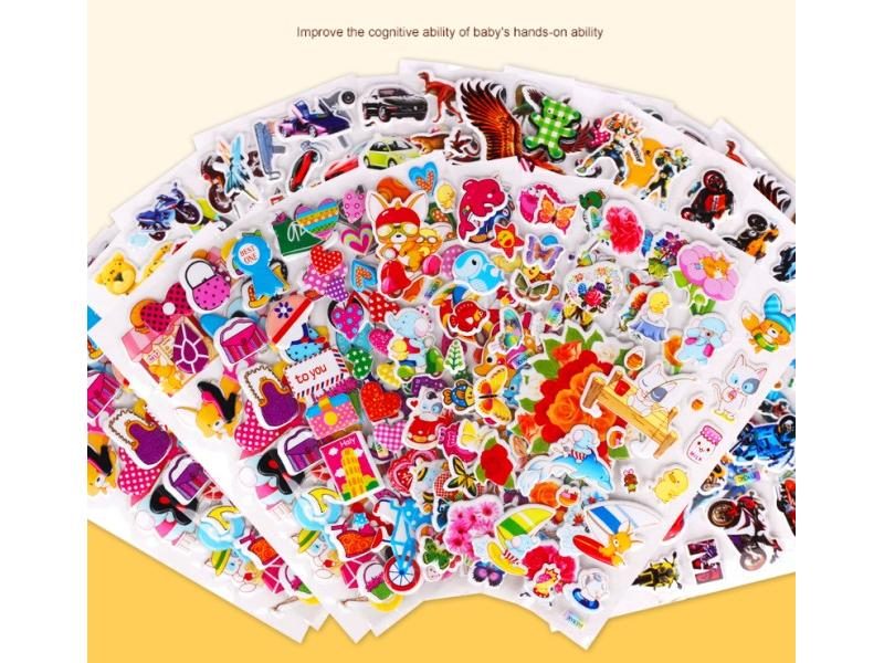 Kids 40 Different 3D Puffy Bulk Stickers For Birthday Gift Scrapbooking Carousel 1