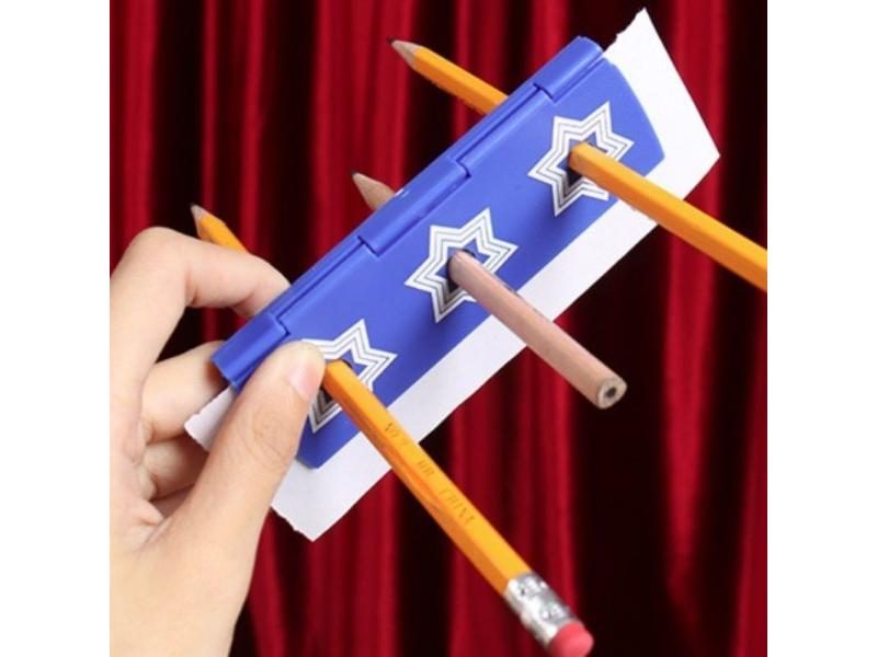 Pencil Penetration Coins Magic Tricks Magia Trick Toys Children Easy Close Up Carousel 1