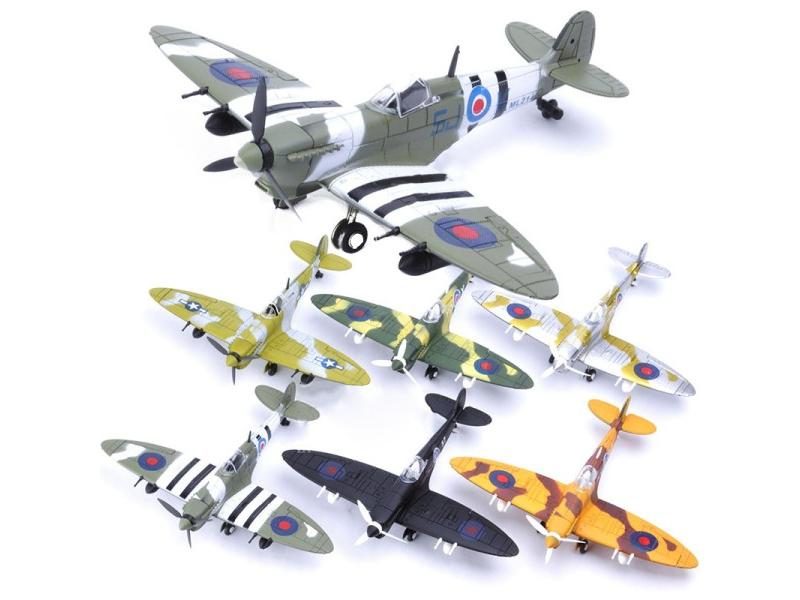 22cm 4D DIY Toys Fighter Assemble Blocks Building Model WW2 Germany BF109 UK Carousel 2