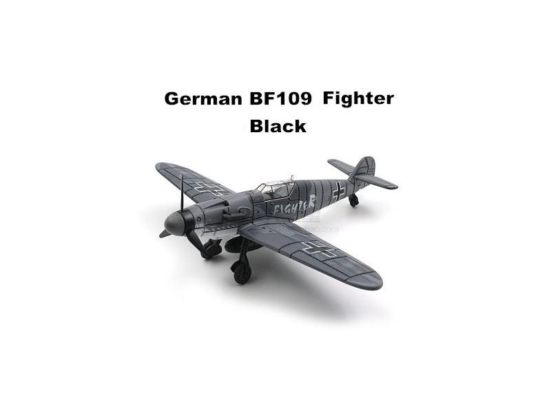 22cm 4D DIY Toys Fighter Assemble Blocks Building Model WW2 Germany BF109 UK Carousel 1