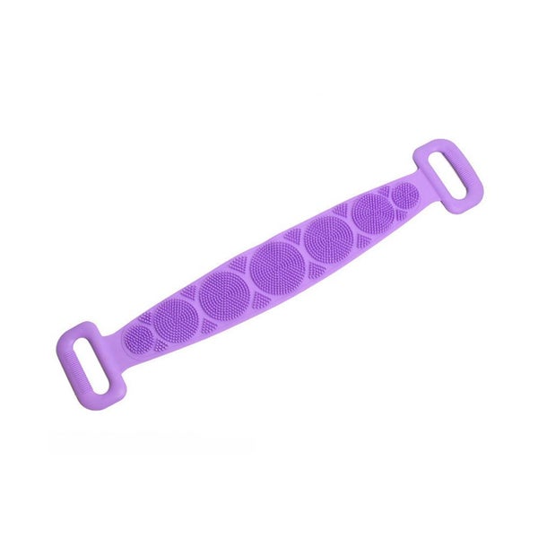 Silicone Bath Brush Dual-Sided Exfoliating Scrubber for Back Body - Purple Carousel 1