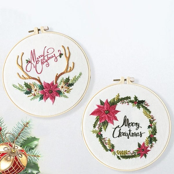 Pattern Embroidery Starter Kit Cross Stitch Merry Christmas Embroidery-Style 4 Carousel 3