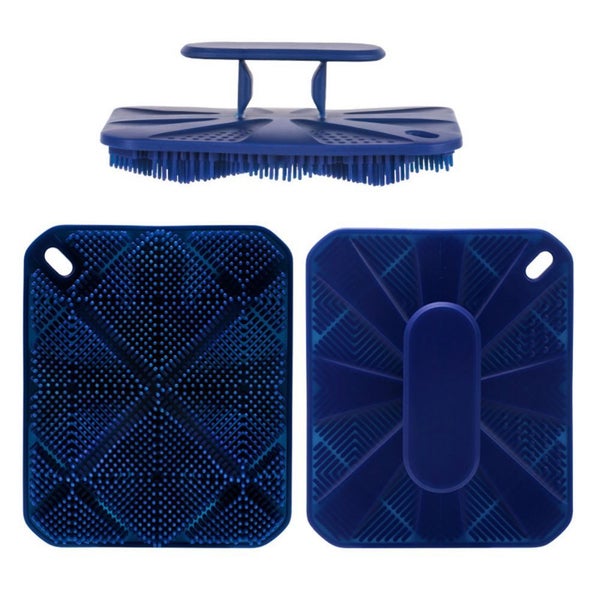 2PCS Silicone Bath Brush Exfoliating Back Scrubber & Shower Massager-White Carousel 1