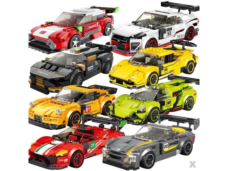 City Speed Champion Sport Racing Cars Building Blocks Model MOC Bricks Racer Carousel 2
