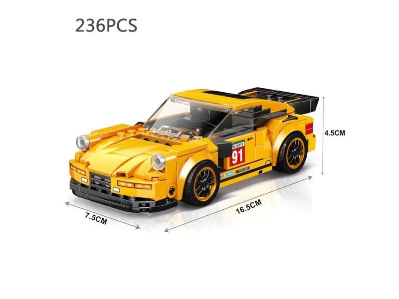 City Speed Champion Sport Racing Cars Building Blocks Model MOC Bricks Racer Carousel 1