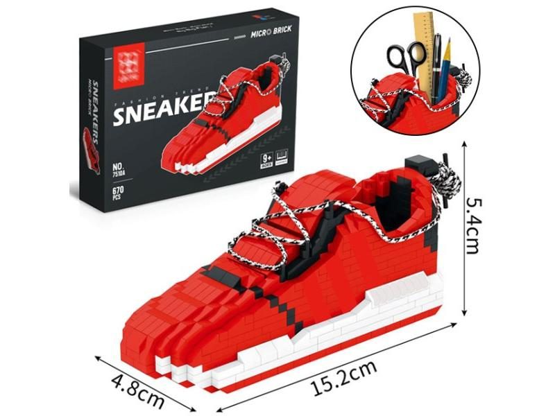 New Building Blocks Boys Girls DIY Sport Basketball Shoes Anime Sneakers Toy Carousel 1