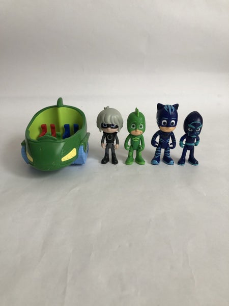 PJ Masks Set - Luna - Gekko - Catboy - Ninja Villan - Vehicle Carousel 1
