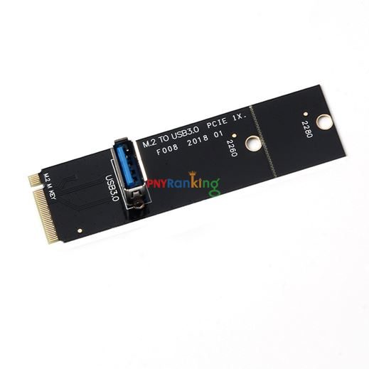 [ $1 AUCTION ] M.2 to PCI-E X16 Adapter USB 3.0 Riser Card Mining Convertor Carousel 4
