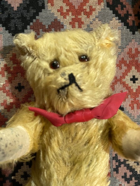1950s (or earlier?) Very old jointed Teddy bear . Delightful Teddy! Carousel 2