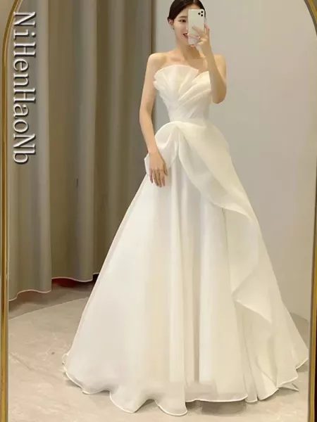 New Wedding Dresses Strapless Fashion Cheap Bride Dress Vestidos De Novia Carousel 1