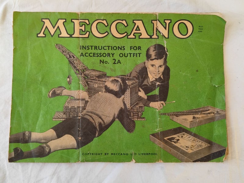 Vintage 1950s Meccano Instruction Booklet (SKU D2) Carousel 1