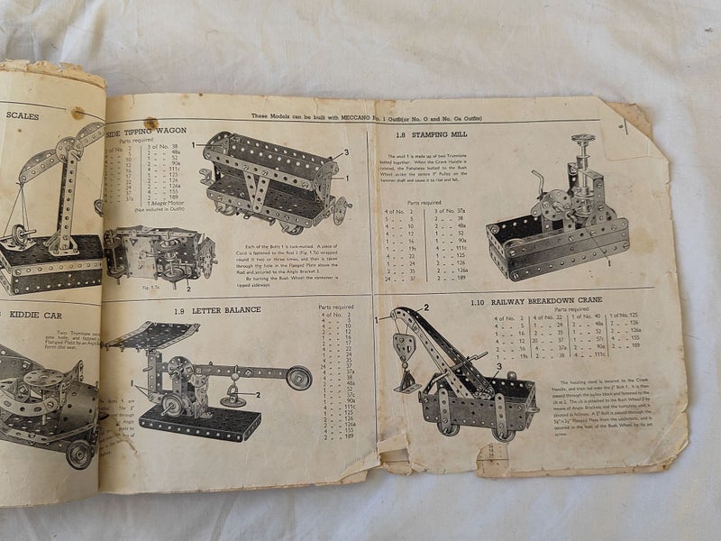 Vintage 1950s Meccano Instruction Booklet (SKU D2) Carousel 5