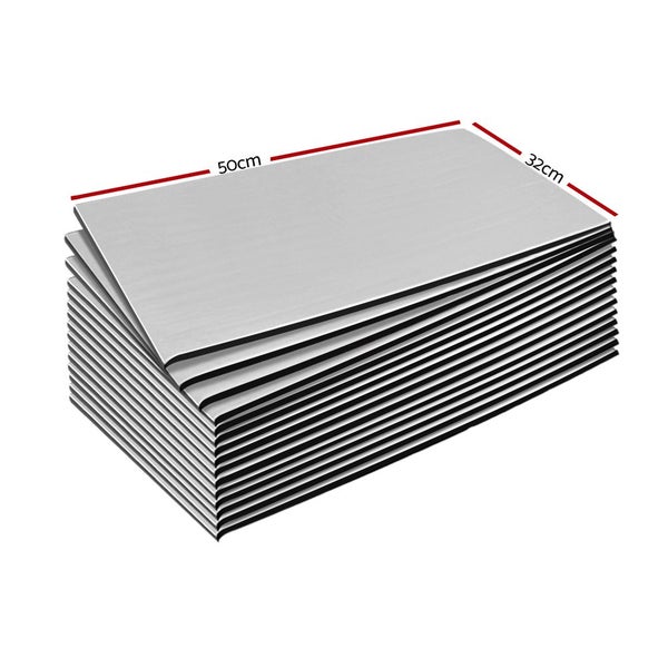 Weisshorn 36PCS 32CM X 50CM Car Sound Deadener Butyl Noise Insulation Heat Proof Carousel 2