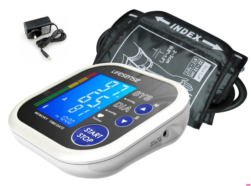 New Blood Pressure Monitor Digital Electronic Upper Arm + AC Adapter Free Post Carousel 1