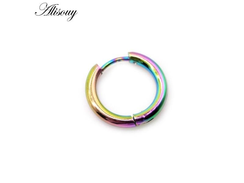 Alisouy 2pcs Stainless Steel 1.6/2/2.5/3/5mm Thick Women Men Circle Clip Round Carousel 1