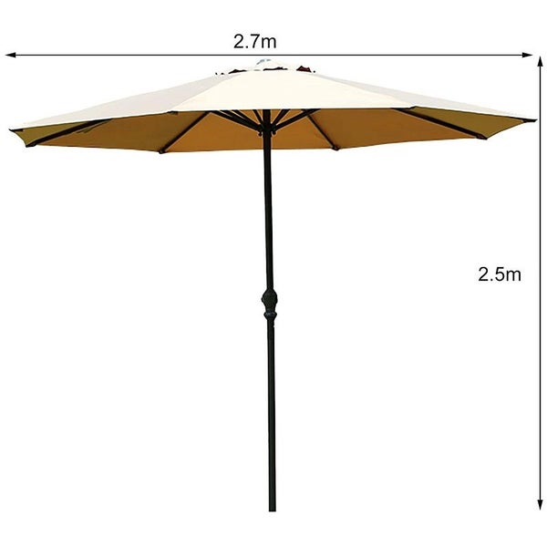Patio Umbrella 2.7m Patio Garden Sun-Resistant Balcony Carousel 2