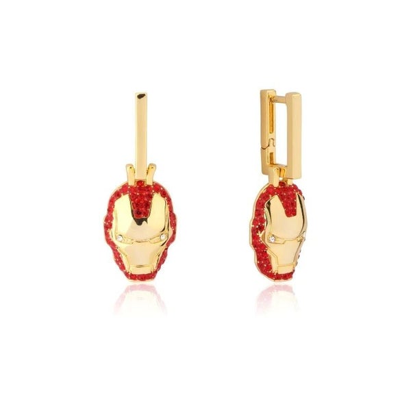 Marvel Couture Kingdom - Iron Man Drop Earrings Yellow Gold Carousel 1