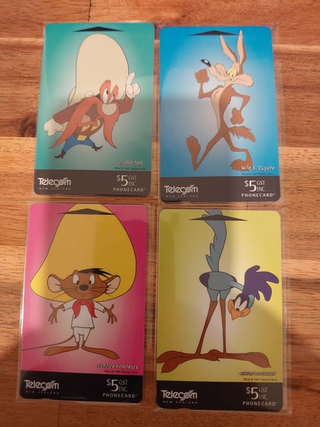 4 Phone Cards New Zealand Telecom - Looney Tunes Series Part 3 (7219) Carousel 1