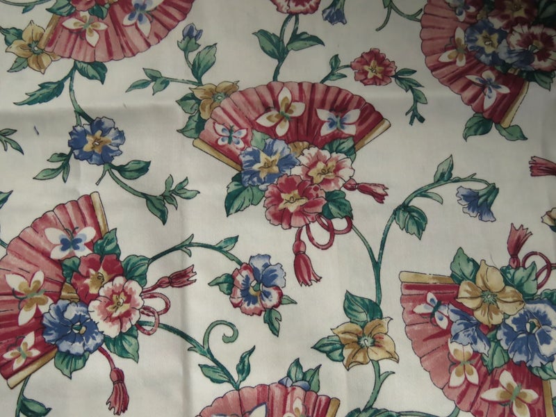Floral fan furnishing fabric 65 x 65cm Carousel 1