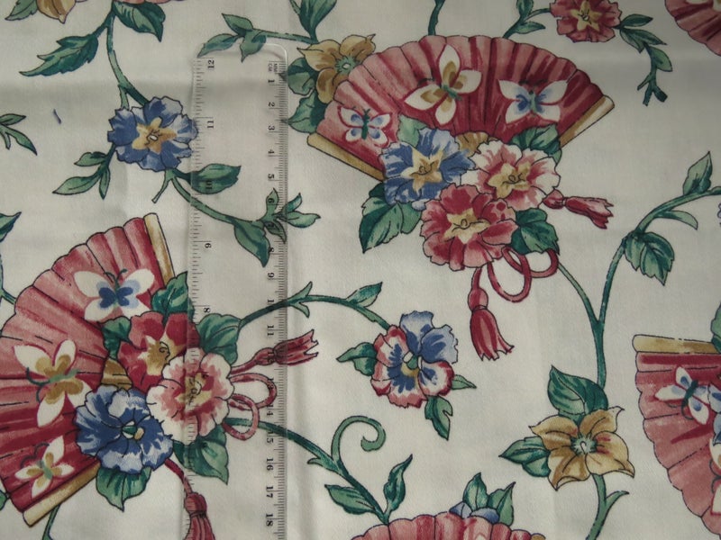 Floral fan furnishing fabric 65 x 65cm Carousel 4