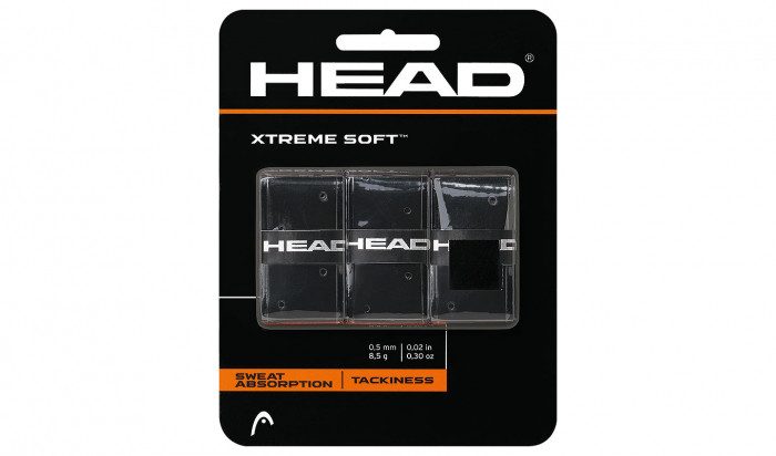 Head Exteme Soft Overgrip 3 Pack Black Carousel 1