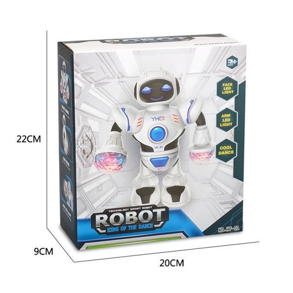 Electric Hyun Dance Robot Led Light Music Children Educational Toys White Carousel 7