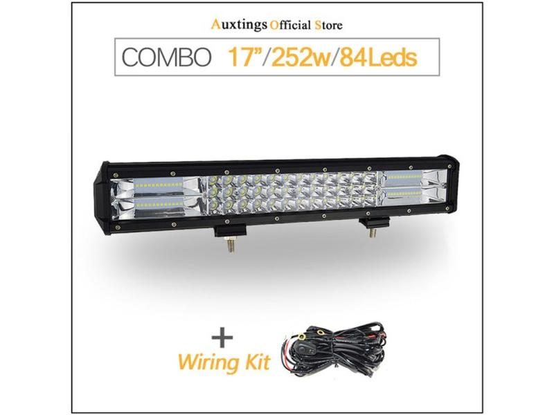 Auxtings 5" 14" 17" 20" 23'' 3-Row LED Light Bar Offroad Led Bar Combo Beam Led Carousel 1