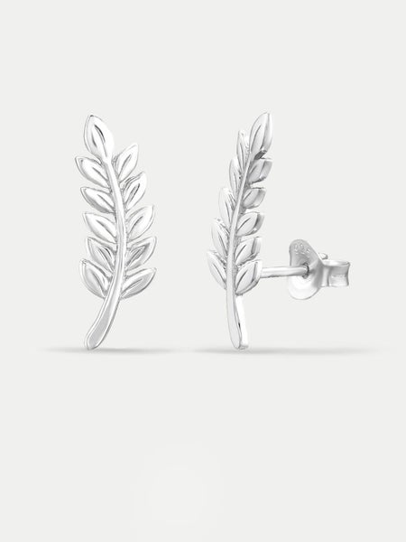 Sterling Silver Fern Stud Earrings Carousel 2
