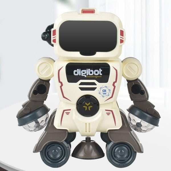 Intelligent Early Education Sound And Light Mechanical Robot Toys - 1 Gray Carousel 1