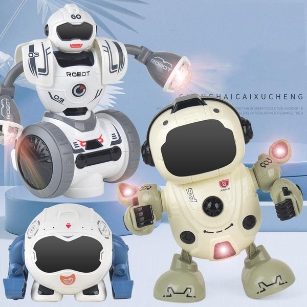 Intelligent Early Education Sound And Light Mechanical Robot Toys - 9 Gray Carousel 2