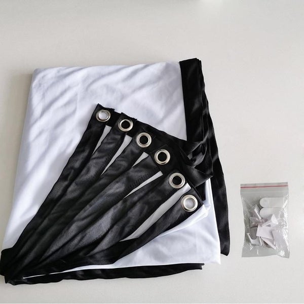 Simple Folding Thin Polyester Projector Film Curtain - Size 120 Inch 16:9 Pro... Carousel 2