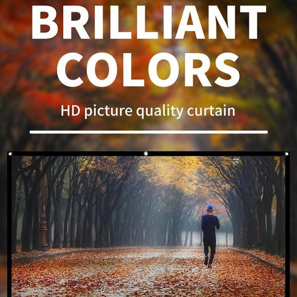 Simple Folding Thin Polyester Projector Film Curtain - Size 120 Inch 16:9 Pro... Carousel 11