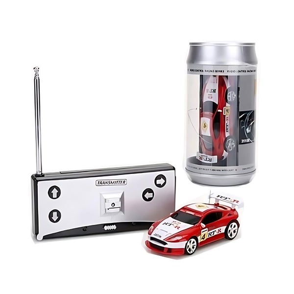 Mini RC Car in a Can Radio Remote Control Micro Racing Car (Red) Carousel 1