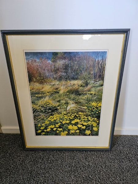 Ltd Edition Framed Print by Welsh Artist Meg Stevens. "Fallow Field". Stunning. Carousel 1