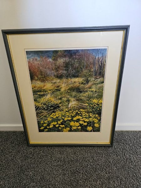 Ltd Edition Framed Print by Welsh Artist Meg Stevens. "Fallow Field". Stunning. Carousel 5
