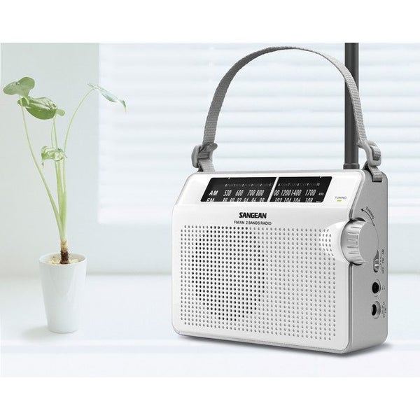 PRD6W Compact AM/FM Analogue Radio White Ac/DC Portable Sangean Carousel 2