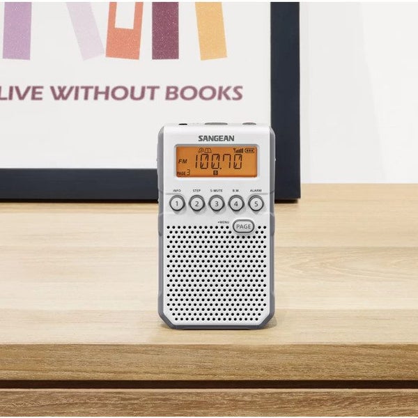 DT800 FM-Rds / AM Hand-Held Receiver White - Sangean Carousel 5
