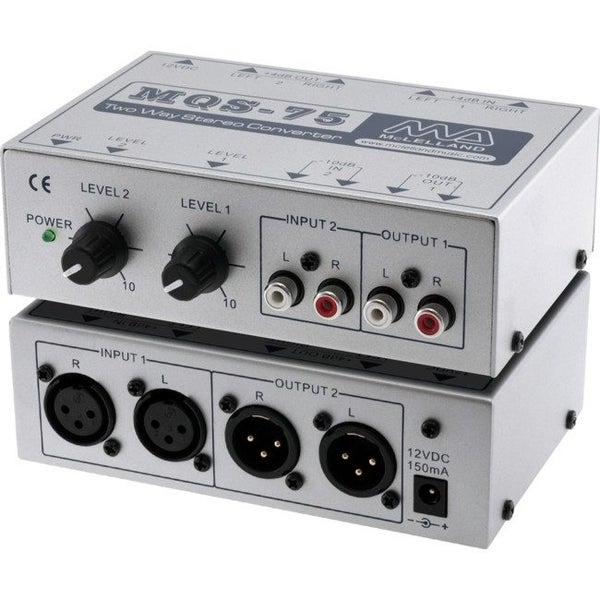 MQS75 2-Way Stereo Converter Stereo RCA To XLR 2 Way Carousel 3