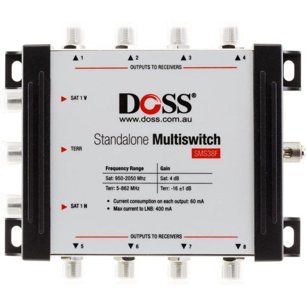 SMS38F 3-In 8-Out Multiswitch 5-2150Mhz F-Type Satellite FTA Carousel 1