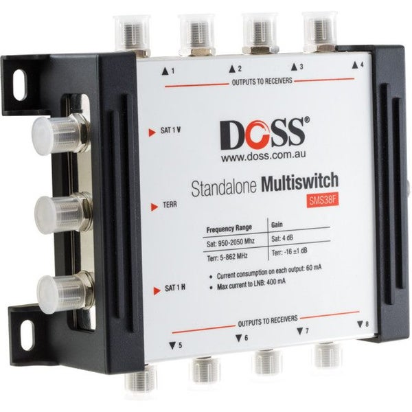 SMS38F 3-In 8-Out Multiswitch 5-2150Mhz F-Type Satellite FTA Carousel 2