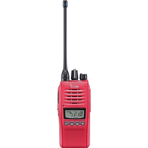 IC41PRO-RED Special Edition Red UHF Ip67 80Ch Hand Held Radio Carousel 1