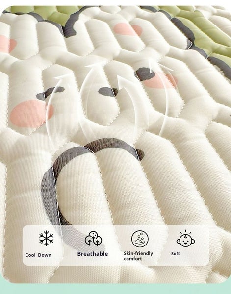 Latex Bedding Mat Pad Topper Cool Silky Pillow Case Cover Carousel 2