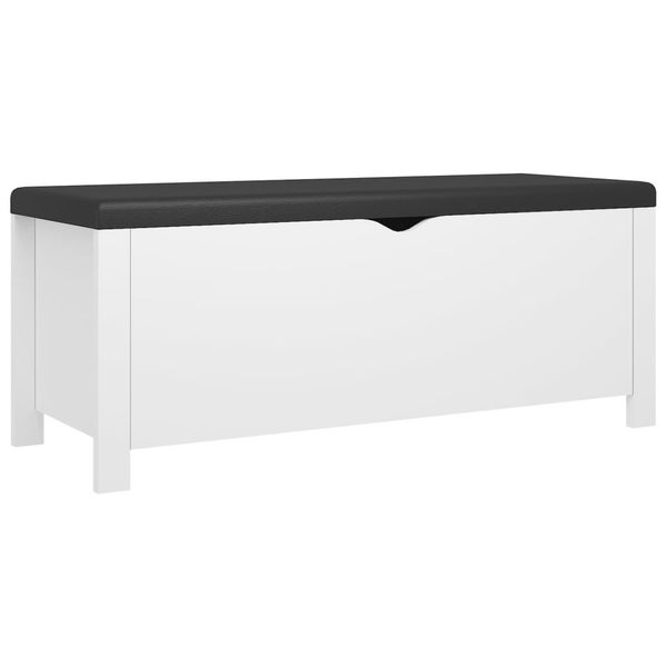 Storage Box With Cushion White 105X40x45 Cm Blanket Boxes Carousel 1